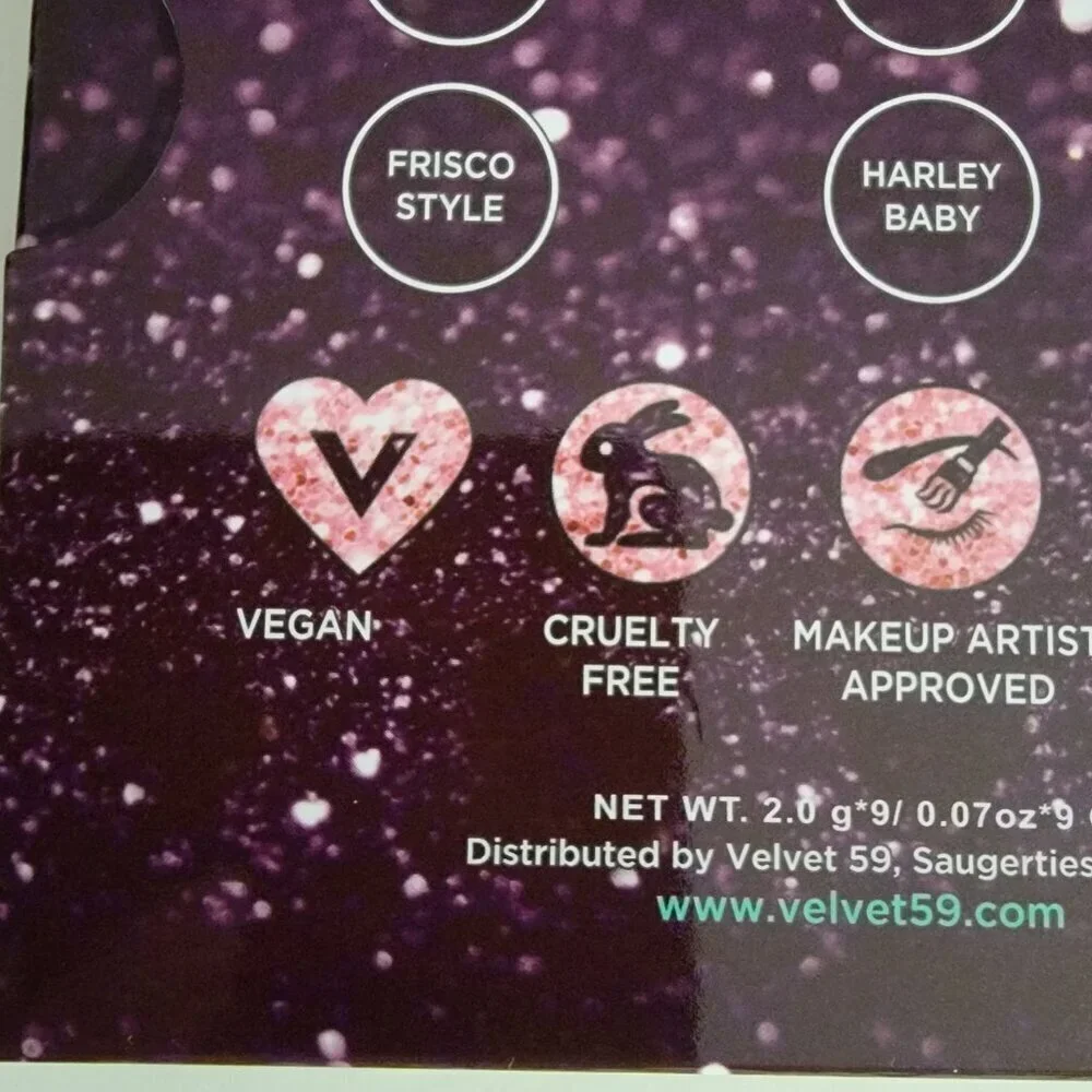 Paris Manning Velvet 59 Biker Babe Eyeshadow Contour Palette Perfect Gift